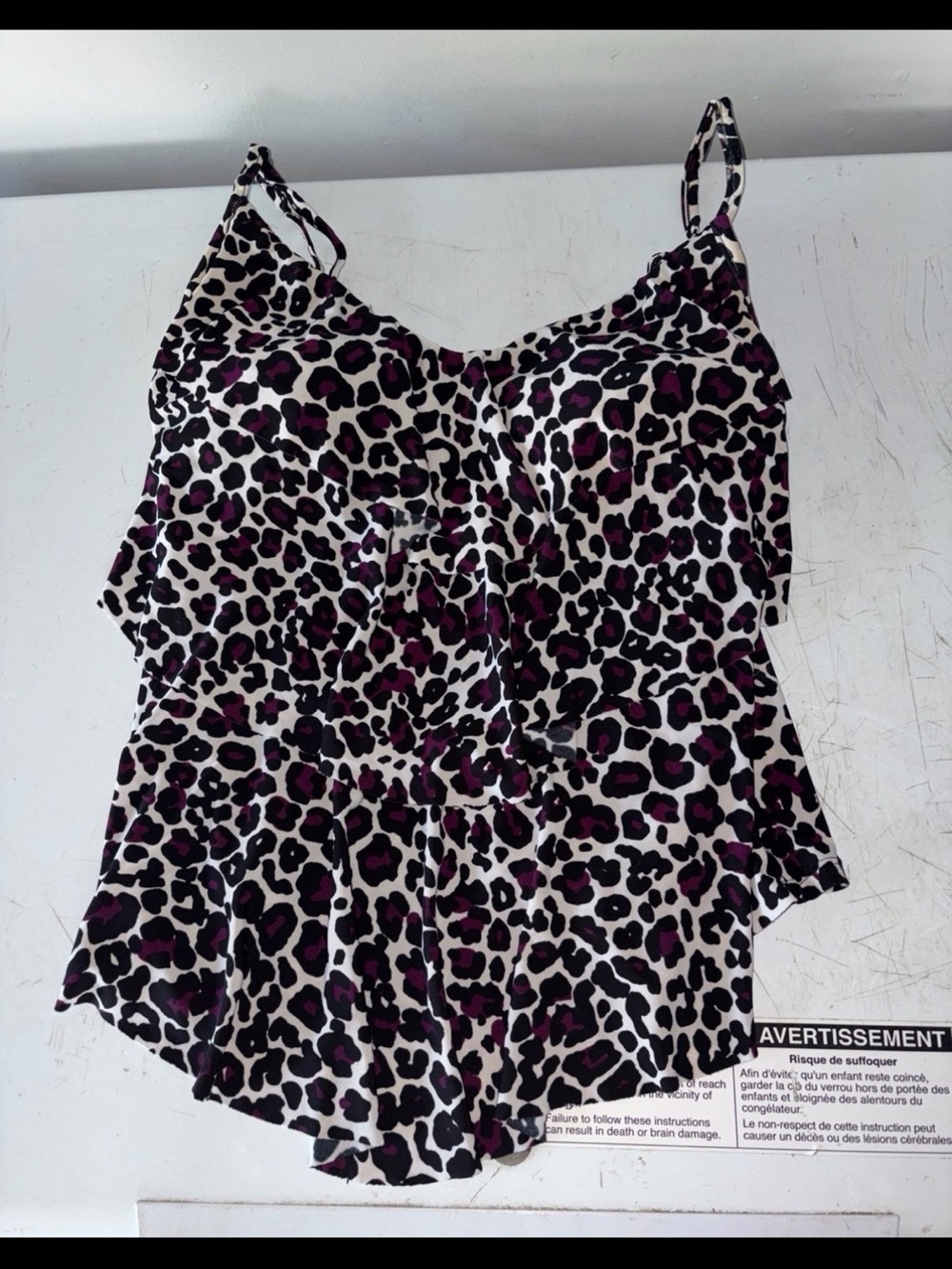 Women’s Size Medium “Aqua Green” Leopard Swim Shirt